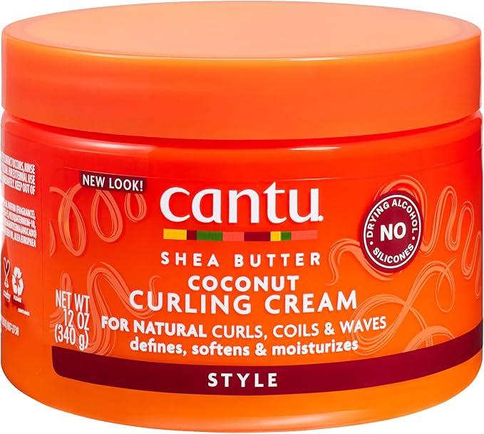 Product Introduction of Cantu Coconut Curling Cream 340g - Nourishing Formula for Soft, Bouncy Hair - Haircare, Gel Frizz Moisture Moisturizer Hydrating 3