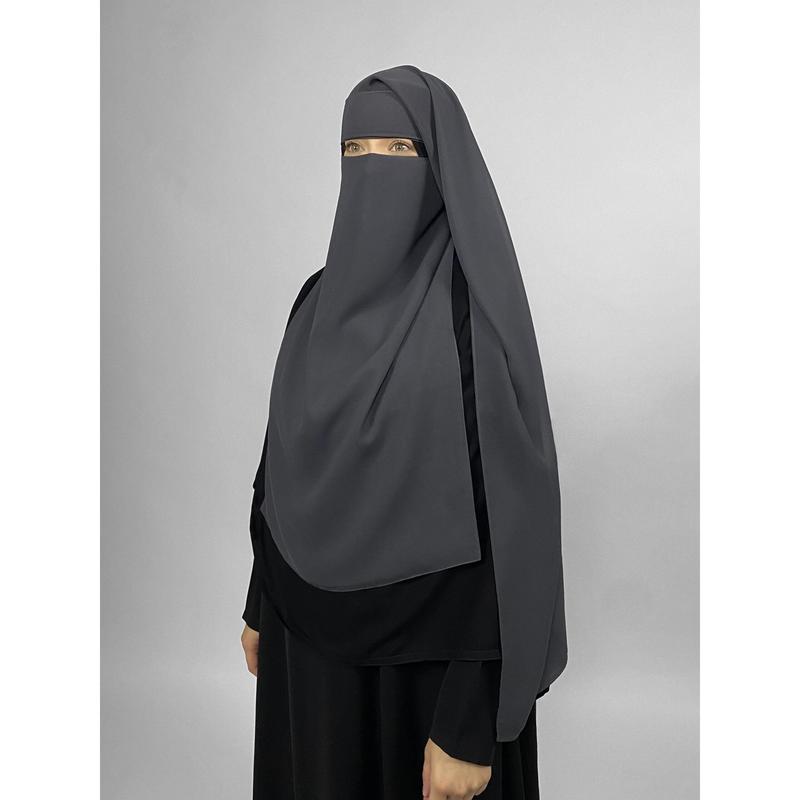 Long Rectangular 2 Layer Niqab | Pinch 4