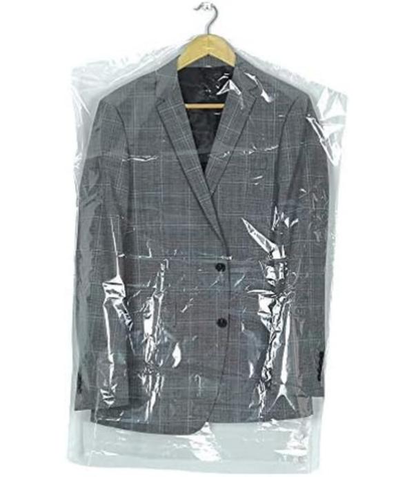 30 Pack Clear Plastic Clothes Covers 35.4inch Dry Cleaning Hanging Dust Proof Garment Bags for Home Storage Clothing Stores & Dry Cleaners. Transparent Lightweight 1