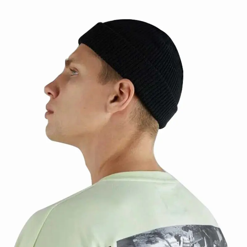 1x Men Women Mini Fisherman Beanie Winter Spring Hat Soft Knitted cap Fashion 4