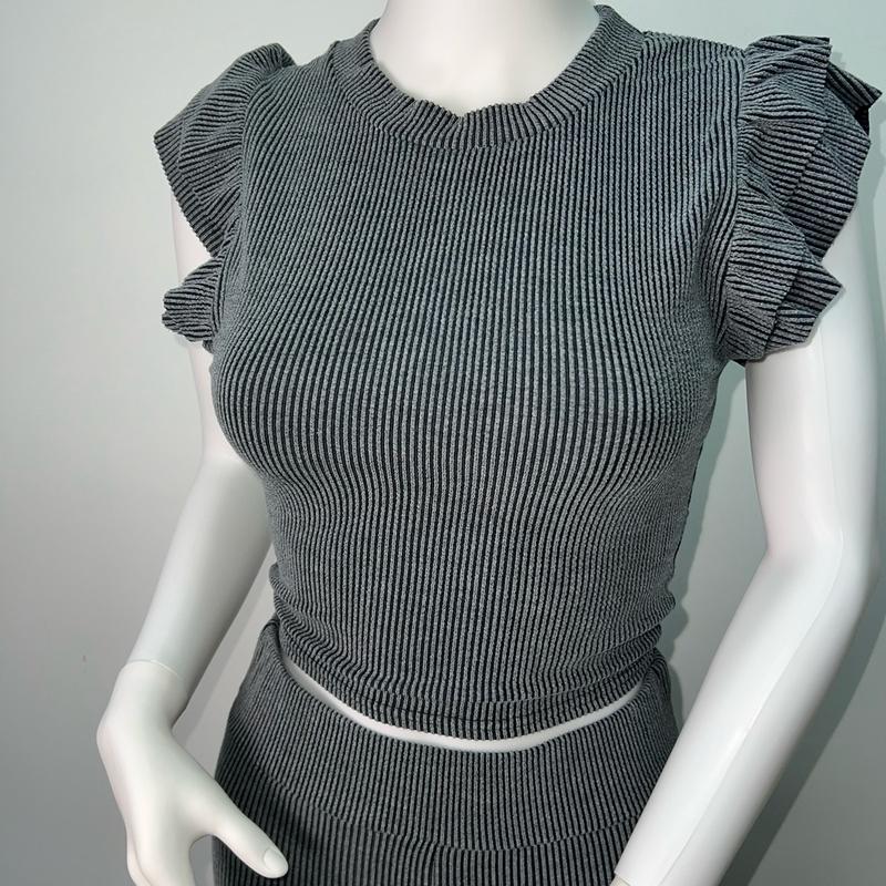 Women’s Frill Set with Flared High Waisted Leggings 6