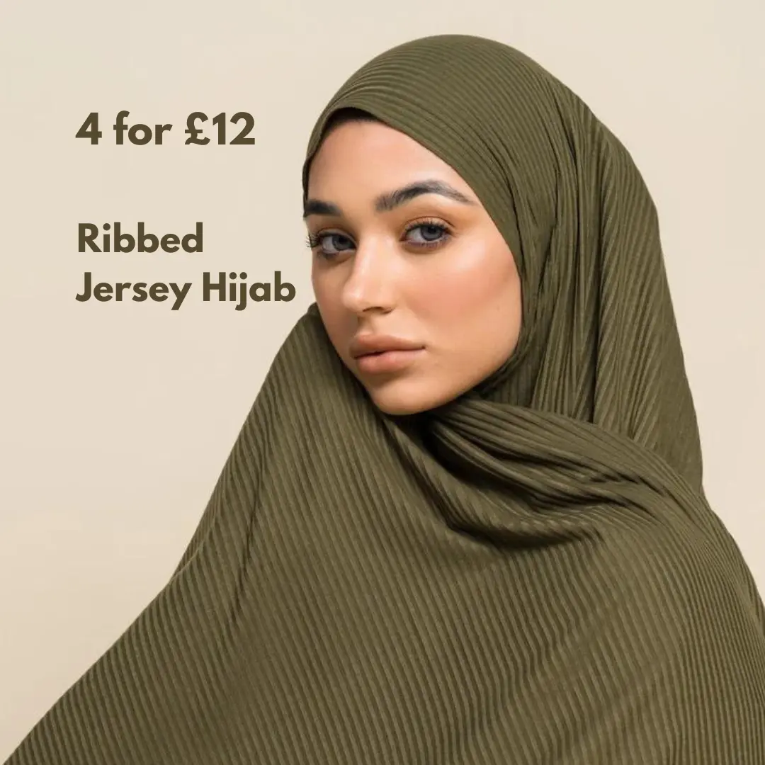 Chic Ribbed Cotton Hijab - Soft and Breathable - Ultimate Style Essential
