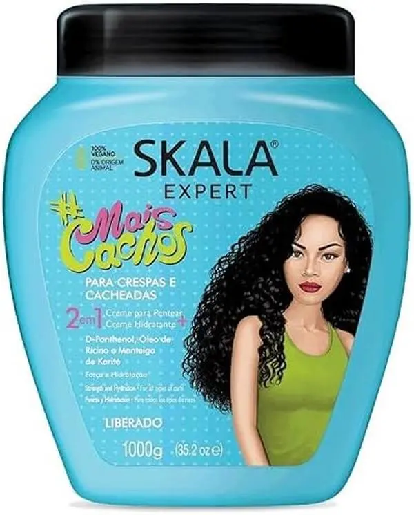 SKALAa Mais Cachos Curly Hair Treatment 3ABC - 2-in-1 Conditioning & Detangling Cream, Anti-Frizz, Vegan - Haircare Shampoo