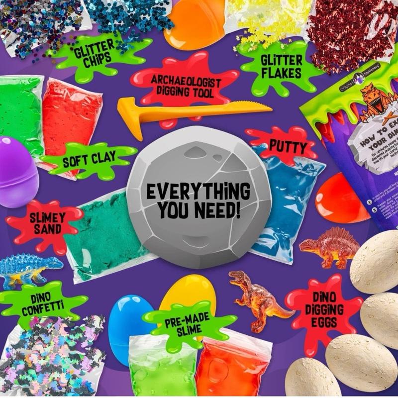 Original Stationery Dinosaur Slime Kit Egg Dig Discovery for Kids 2