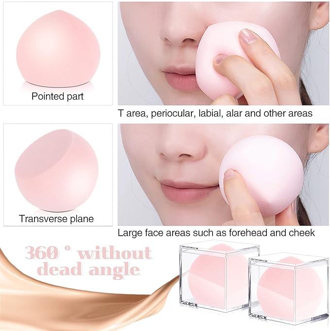 Marshmallow Makeup Sponge, Multi-use Beauty Blender with Box, Ultra Soft Makeup Sponge, Portable Cosmetic Accessories for Women & Girls, Skin Friendly Beauty Sponge, Makeup Tools, Dry and Wet Dual-use Makeup Beauty Blender, Birthday Box for Girl 3