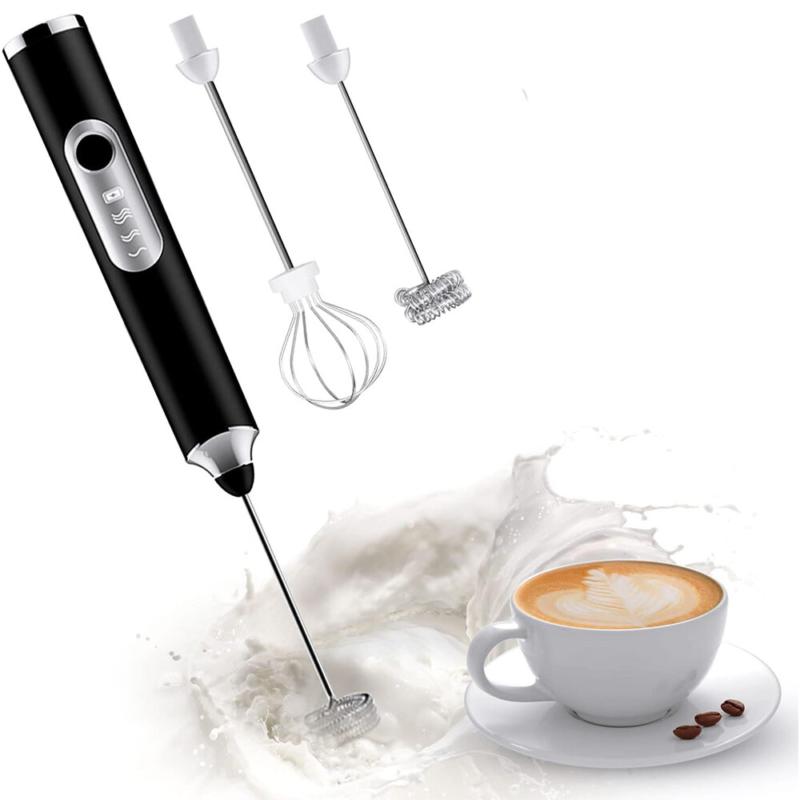 ⭐[Delivery In 2-3 Days]⭐Rechargeable Electric Milk Coffee Frother Whisk Egg Beater Handheld Frappe Mixer 4