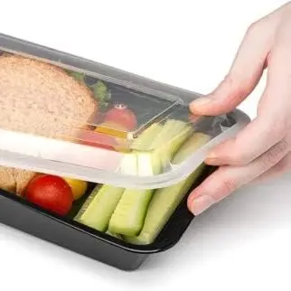 Efforias [10 Pack, 28oz] 1 Compartment Plastic Meal Prep Containers - Reusable BPA Free Food Containers with Airtight Lids - Microwavable, Freezer and Dishwasher Safe Kitchen Storage Utensils 1