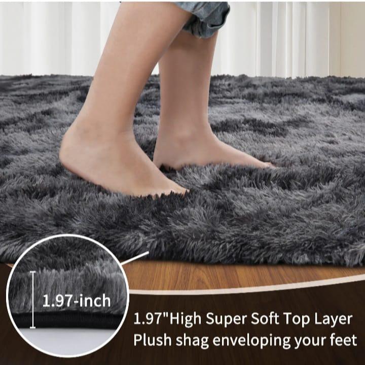 Modern soft plush bedside Rug, Solid color plush rug, Soft room and bedroom carpet, Soft carpet, Anti slip carpet, Fluffy Rugs Anti-Slip Large Shaggy Rug Super Soft Mat Living Room Bedroom Carpet 4