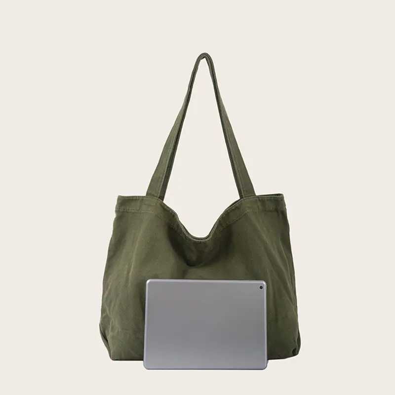 Large Capacity Solid Color Bag, Shopping Bag, Tote Bag, Shoulder Bag 3