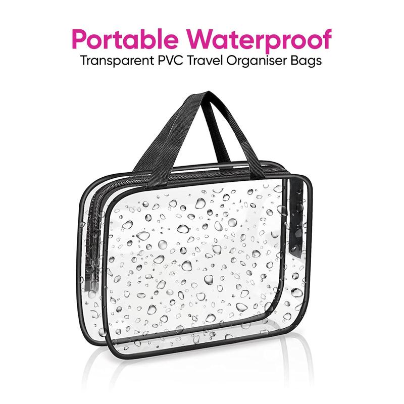 ASAB Transparent PVC Travel Organiser Bags 3PC 4