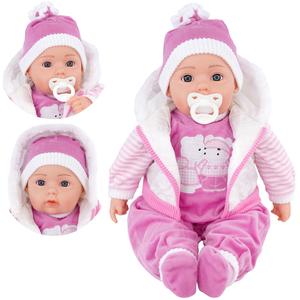 BiBi Doll "Pinky" (Adventurer) Lifelike Large Size 20" Soft Bodied Baby Girl Doll With White Coat, Dummy & Sounds Toy Doll for Ages 18 Months +