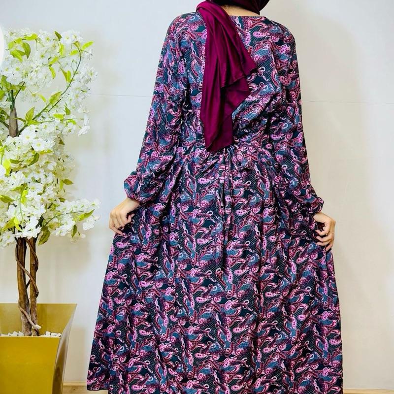 May modesty  floral Chiffon Maxi Dress with Belt, Fully Lined, Size 50-58 - Casual, Womenswear Great quality 6