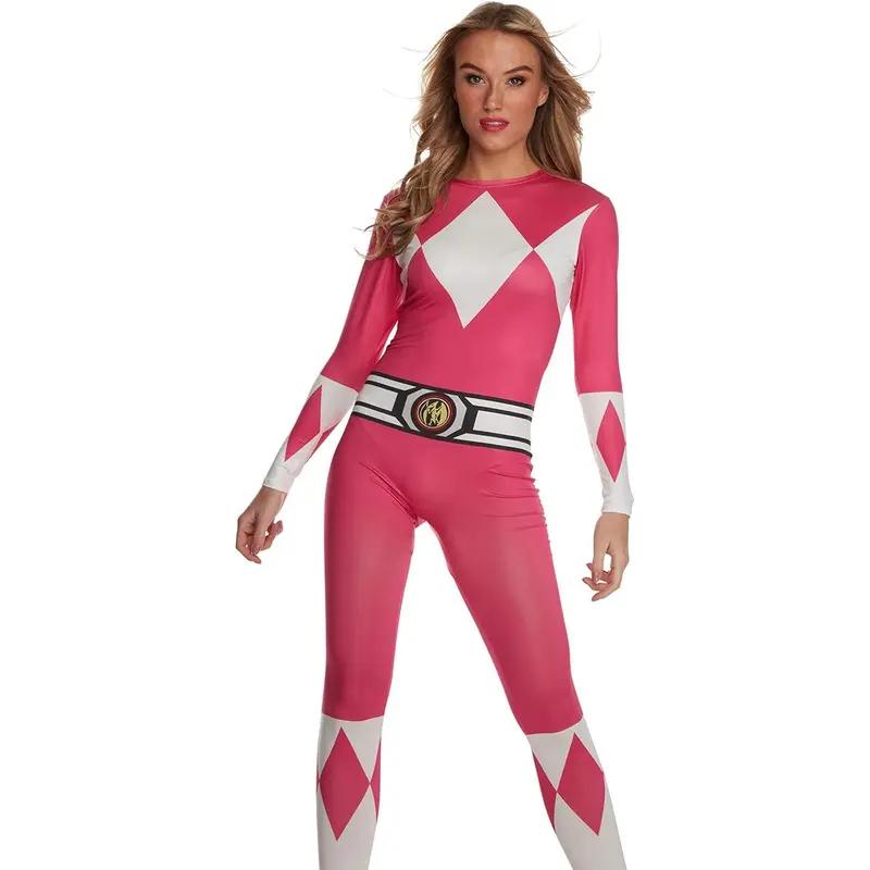 Morphsuit Pink Power Ranger Costume, Pink Morph Suit Power Rangers Costume Adult, Pink Power Ranger Morphsuit Adult 4
