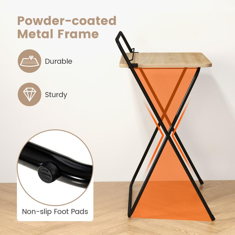 DORTALA Folding Computer Desk No-Assembly Simple PC Laptop Table 4