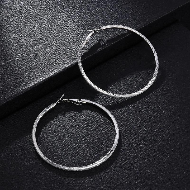 Large Solid Hoop Earrings, Gift Party Hoop Earrings, Gold Silver Hoop Earrings, Round Dangle Earrings, Gifts For Her, Shiny Hoop Earrings 4
