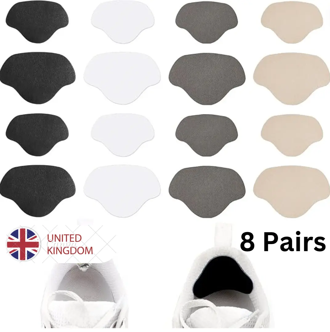 8 Pairs Shoe Heel Repair Patch, Sneaker Repair Patch, Self Adhesive Shoe Heel Patch, Shoe Sneaker Hole Repair Patch, for Most Types of Shoes and Seats, Sports Shoes Heel Protection Footwear Comfort  Cover
