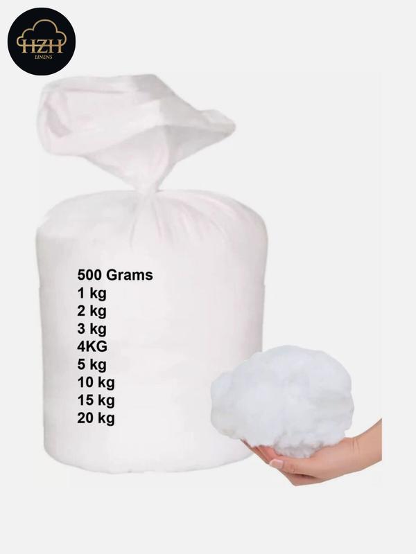 HZH Linens Soft Hollow Fibre Pollyester Stuffing for Pillows, Cusions and Toys - Perfect for Comfortable Sleep 1