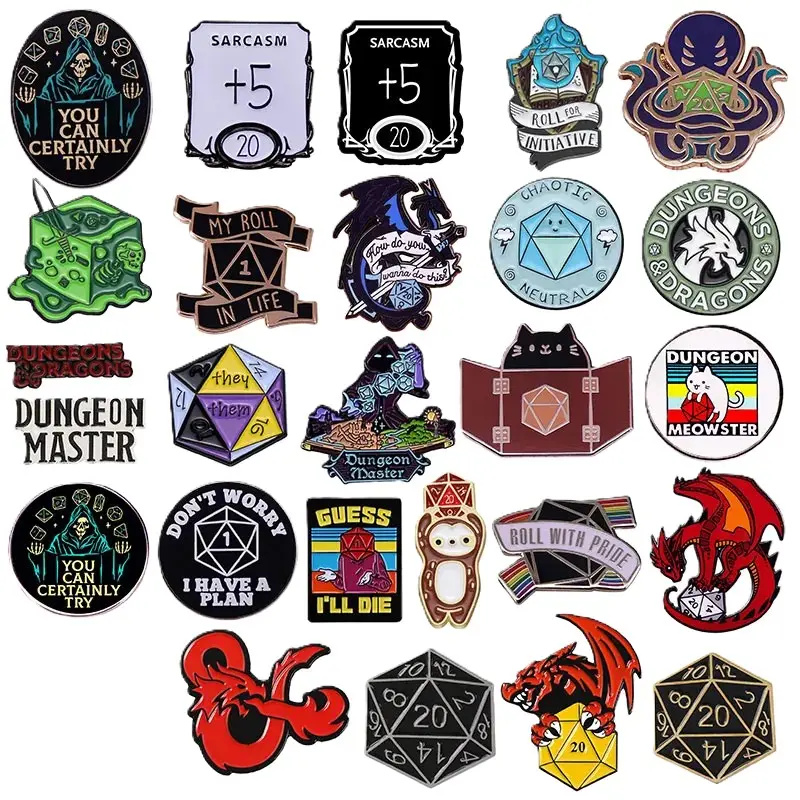 Mystery DnD Pins - Dungeons and Dragons Inspired Badges