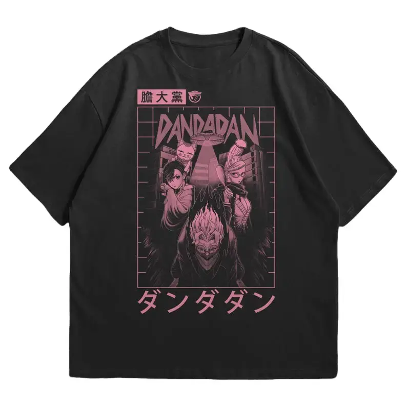 DanDaDan Shirt, Turbo Ganny, Momo Ayase Anime T-shirt, Japanese Streetwear, Dandadan Anime Clothes & Merch for Otaku, DanDaDan T-shirt Cotton Menswear Polyester Top Grey Tee