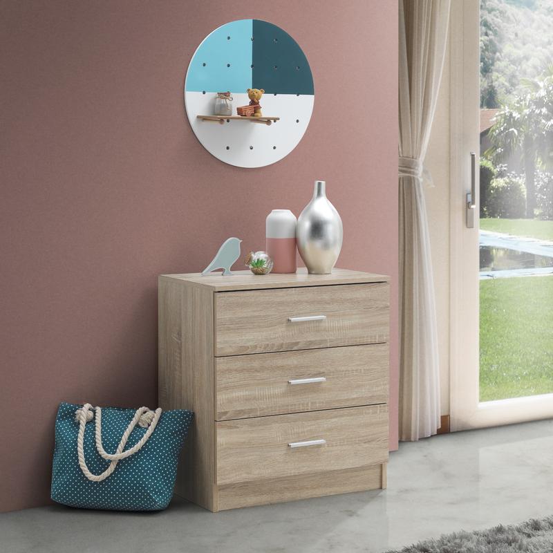 Modern Chest of Drawers for Bedroom Storage in 4 Colours - Metal Handles 2