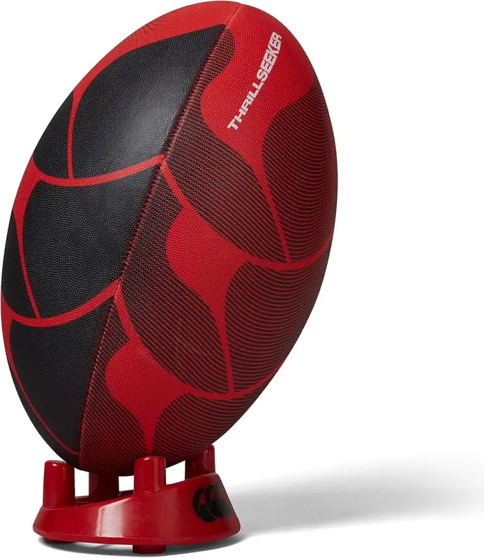 Thrillseeker Play Rugby Ball, Black/Red, 3 2