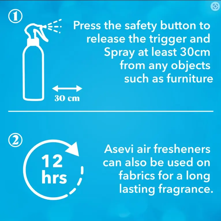 Asevi Home Room Air And Fabric Freshener Breeze Long Last Fragrance Spray 400ml 3