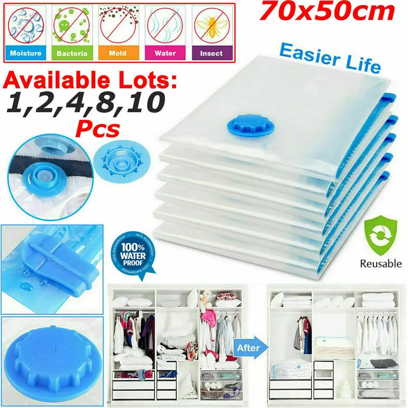 STRONG VACUUM STORAGE SPACE SAVING BAGS VAC BAG SPACE SAVER VACCUM VACUM BAG 1