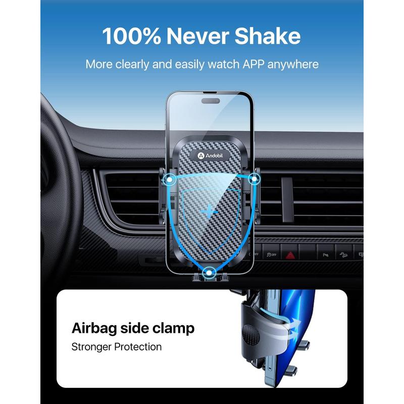 andobil [2025 NEW Car Phone Holder, [Patented Hawksbill Clip] Mobile Phone Holder for Cars Air Vent Automobile Cradle Car Phone Mount Compatible with iPhone 16 15 14 13 Pro Max Samsung S24 S23 S22 6