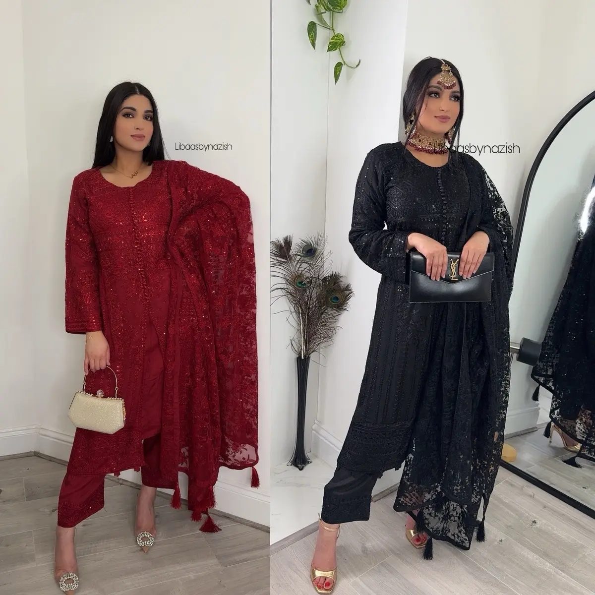 Mohabat - Elegant Readymade Chiffon Suit Formal Clothing