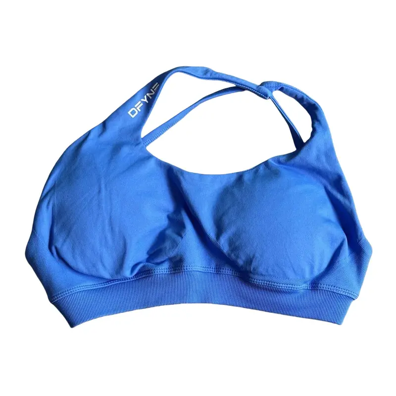Dynamic Impact Sports Bra With Logo Women Seamless Halter Bra Open Back Yoga Top Bras Support Gym Crop Top Padded Sportswear 3