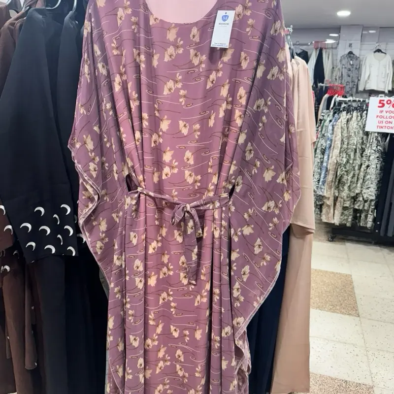 Batwing Patterned Abaya - Women's Islamic Clothing
