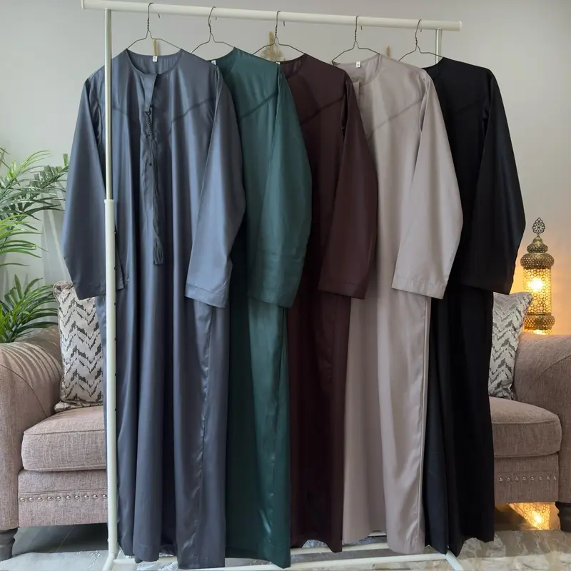 Embroidery Matching Abaya and Thobe for Ramadan 2