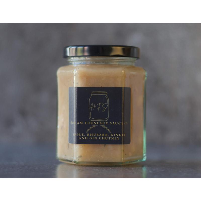 Hallam-Furneaux Sauce co. Apple, rhubarb, gin and ginger chutney 0