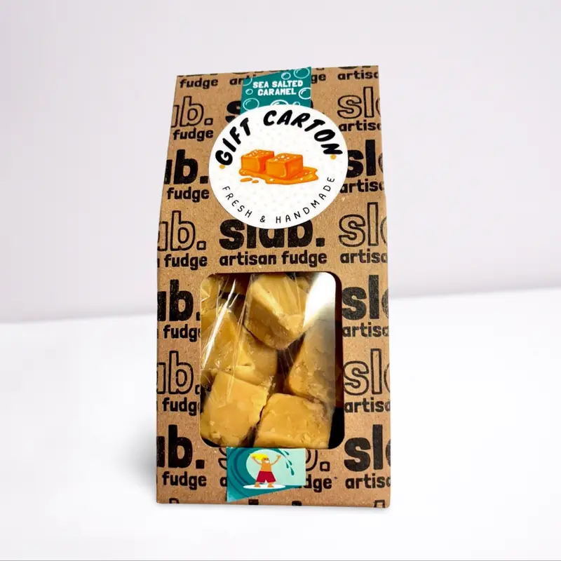 Sea Salted Caramel Fudge Gift Carton 150g - Slab Artisan Fudge 0