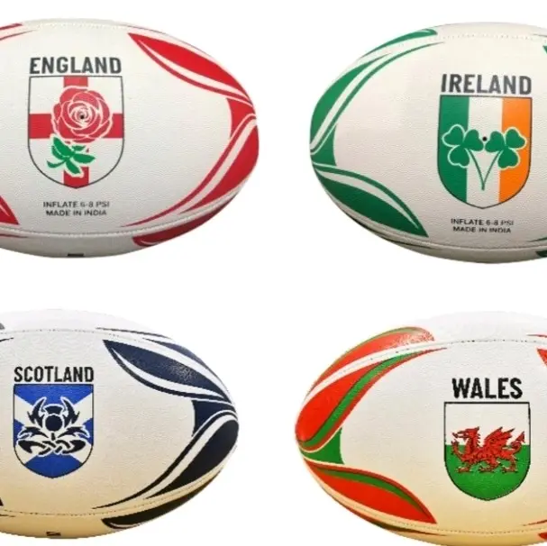 International Themed Country RUGBY Balls Size 5 England Scotland Wales Ireland Offical Size All Weather Play