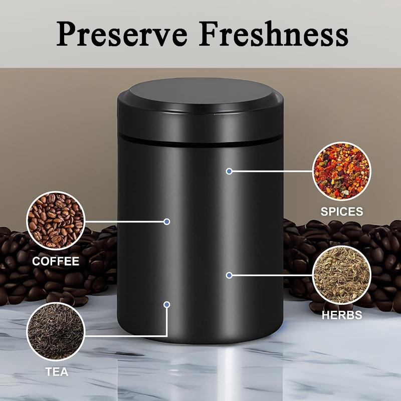 Smell Proof Container, solid colour airtight aluminium metal sealing jar for herbal tea coffee spices sugar storage canister 140ML Bottles Lightweight Tin Organiser 4