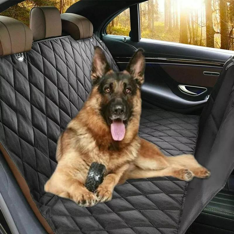 FOR LANCIA FLAVIA All Years -  Premium Quilted Dog Cat Pet Hammock Black Rear Car Seat Cover 0