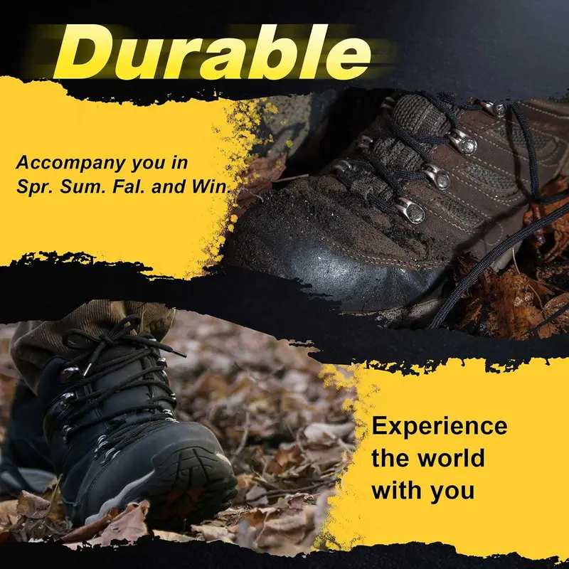 Round Boots Shoelace, 4mm Diameter Outdoor Work & Hiking Boots Shoe Laces, Premium Round Shoelaces for Trainers Shoes 4