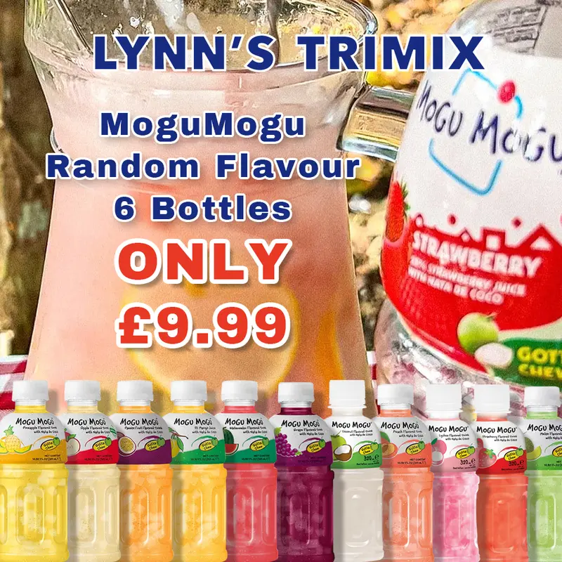 MoguMogu Drink with Nata de Coco 6 Bottles Random Flavour Only £9.99 0