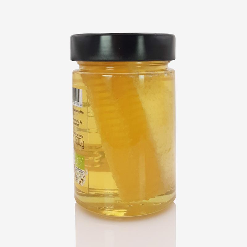 Organic Raw Acacia Honey with Honeycomb 500g Flavor Sweet 1