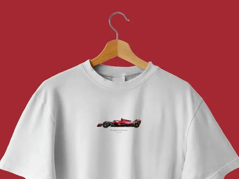 Vintage Scuderia Formula 1 Car F1 Graphic T-shirt Unisex S-5XL, Vintage F1 Car Tee, Graphic Tee Cotton Menswear