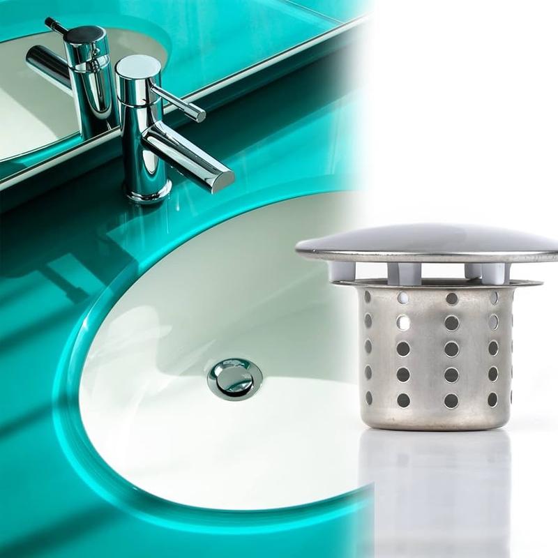 Drain Hair Catcher, Sink Strainer, Shower Drain Cover, Bathroom Overflow Covers, Stainless Steel Plug Hole Hair Catcher for Bathtub, Shower, Kitchen, Bathroom 5