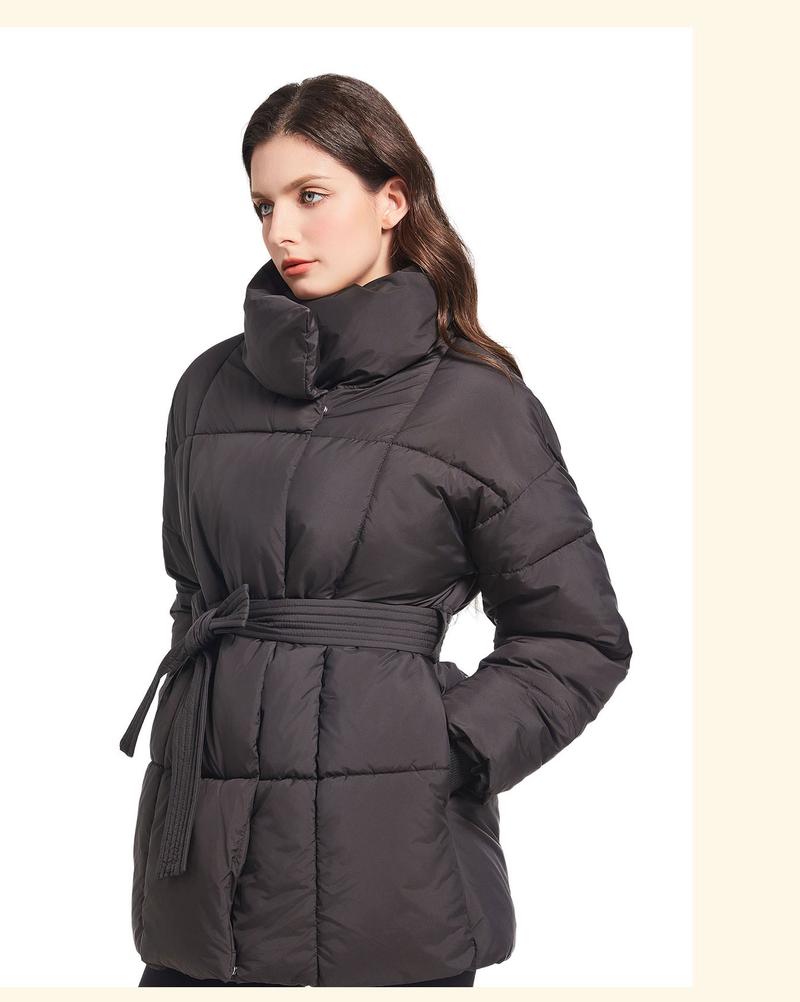 Product Introduction of [UK SELLER] 2025 New Winter Premium Puffer Coats Women's Loose Girdle Waist Thickening Long Sleeve,Casual women's down jacket with stand-up collar 16