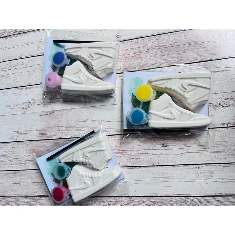 Paint your own plaster of Paris trainers -  sneakers - Activity set - Childrens Gifts - Gift - Painting - Party favour - character gift 3