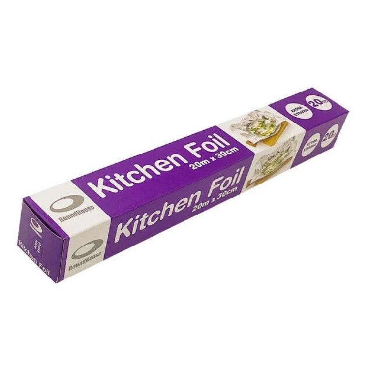 3x Kitchen Tin Foil Aluminium Roll Catering Wrapping Chicken Strong 20m x 30cm Cookware Disposable Cover 0