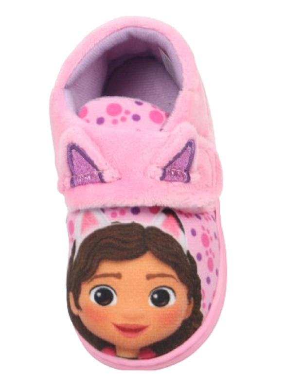 GABBY'S DOLLHOUSE SLIPPERS GIRLS PINK GLITTER 3D CHARACTER SLIPPERS UK SIZE 5-7 1