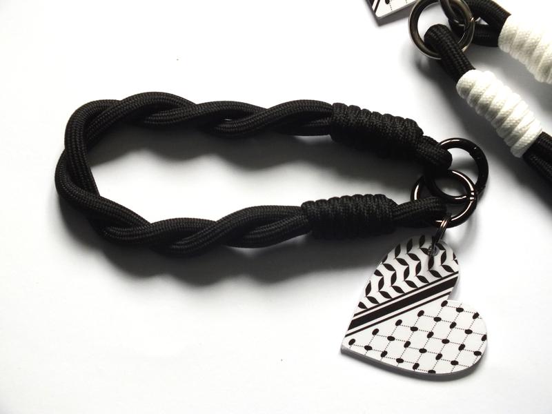 Shoelace Keyring Black White Keychain Love Heart Keyring Pink Glitter Heart Keychain Valentines Gift Anniversary Gifts Present for Girlfriend Present for Wife 1