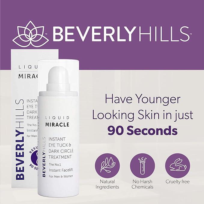 Instant Facelift Anti Aging Eye Serum Beverly Hills Treatment for Dark Circles, Puffy Eyes, Wrinkles, Under Eye Bags, Fine Lines, and Crows Feet that Works Within 90 Seconds | 30mL 5