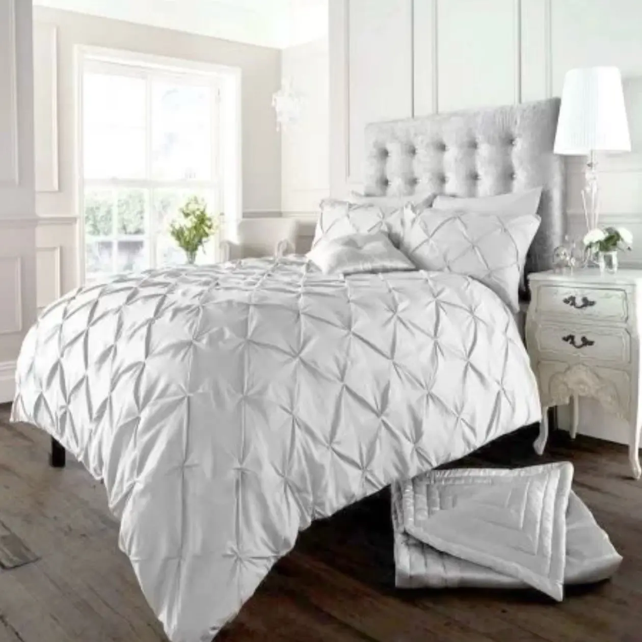 Alexander duvet covers for bedding Alexander PinTuck Quilt Duvet Cover with Matching Pillow Case Reversible Comfortable Bedding Set Home Decor