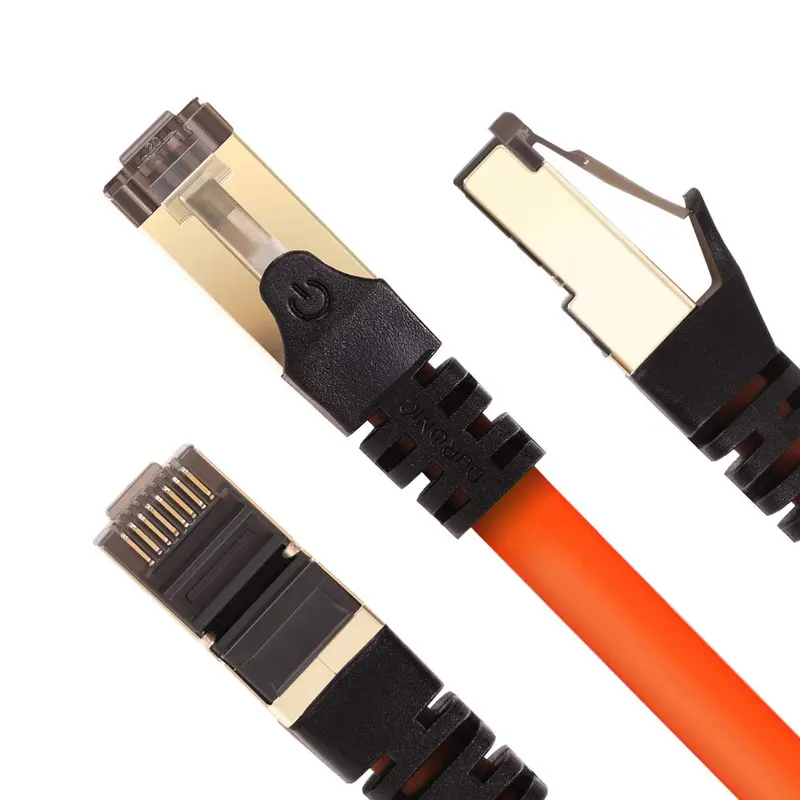 Duronic Ethernet Cable 3M High Speed CAT 8 Patch Network Shielded Lead 2GHz / 2000MHz / 40 Gigabit, CAT8 SFTP Wire, Snagless RJ45 Super-Fast Data - Purple 6
